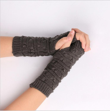 Knitted Warm Half-finger Computer Gloves