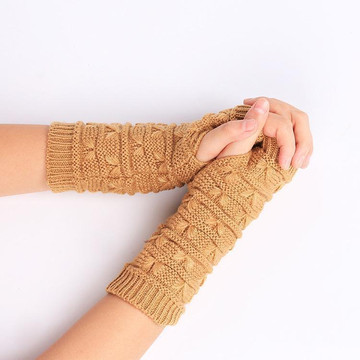 Knitted Warm Half-finger Computer Gloves