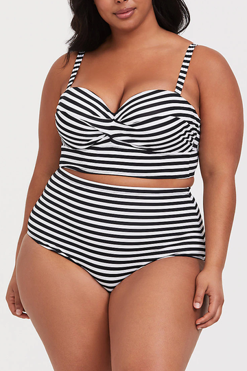 STRIPED LIGHTLY LINED UNDERWIRE BIKINI SET