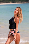 THE MANGO PAINTED FLORAL LOW WAIST TANKINI