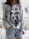 2020 Women New Letter Print Round Neck Long Sleeve Loose Casual Top