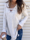 Autumn/winterNew Style Solid Color V-neck Strapped Loose Top