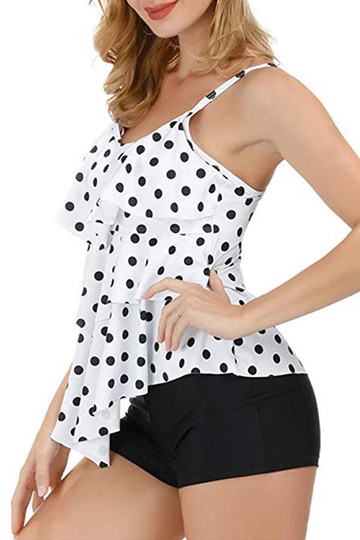 Multi-layer Dot Print Tankini Set