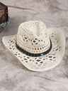 Western Cowboy Hollow Handmade Sunshade Straw Hat