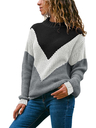 Long Sleeve Patchwork Sweaters