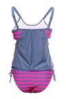 Perfect Me Striped Blouson Tankini Set