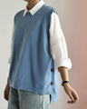 Sleeveless Side Button Sweater