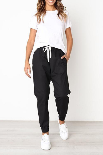 Ladies Casual Drawstring Sports Pants