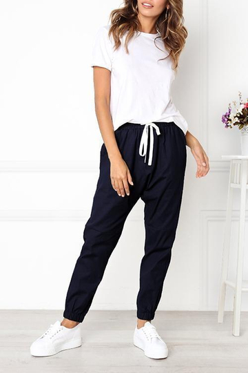 Ladies Casual Drawstring Sports Pants