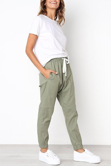 Ladies Casual Drawstring Sports Pants