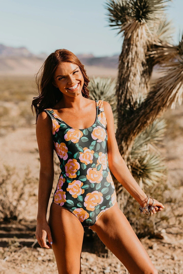 THE SCOOP ONE PIECE IN MANGO PAINTED FLORAL