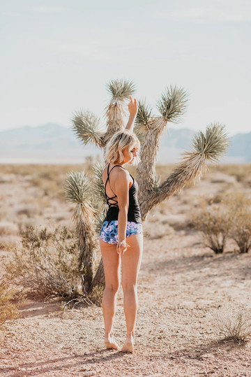 The Laced Up Tankini In Black