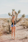 THE LACED UP TANKINI IN BLACK