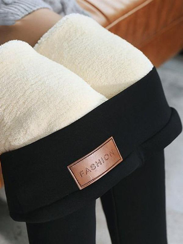 Women Warm Pants Winter Skinny Thick Velvet Wool Fleece