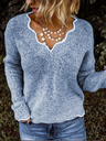 PLUS SIZE SOLID LOOSE FIT WOMEN PULLOVER SWEATERS