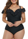 Ruched Ruffle One Piece Swimsuit