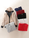 Long Sleeve Zipper Casual Hooded Women Warm Coat