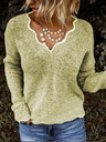 PLUS SIZE SOLID LOOSE FIT WOMEN PULLOVER SWEATERS