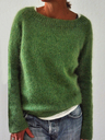 Solid Knitted Sweaters Plus Size Pullovers Jumpers