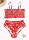 Permanent Pleating High Waisted Bikini Set