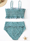 PERMANENT PLEATING HIGH WAISTED BIKINI SET