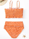 Permanent Pleating High Waisted Bikini Set