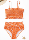 PERMANENT PLEATING HIGH WAISTED BIKINI SET