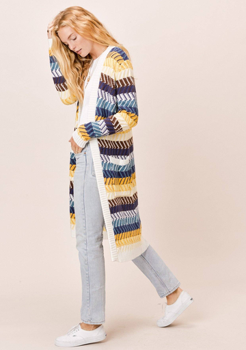 Dawn Chevron Stripe Cardigan