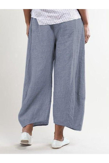 Women Pockets Shift Casual Capri Pants