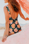 THE SCOOP ONE PIECE IN MANGO PAINTED FLORAL