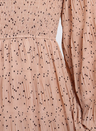 Polka Dot Print Ruffled Midi Dress