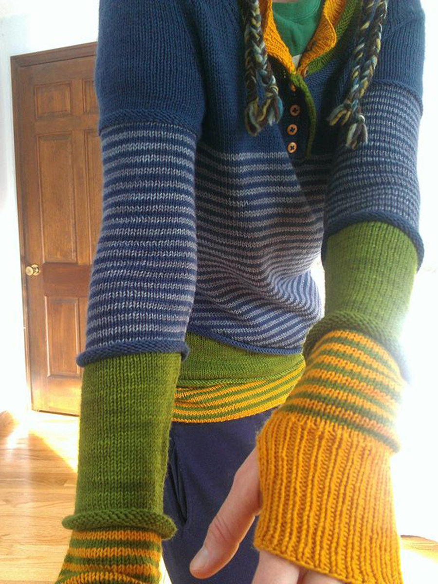 Vintage Striped Long Sleeve Casual Women's Sweaters