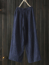 Wide Leg Solid Color Loose Elastic Waist Casual Pants