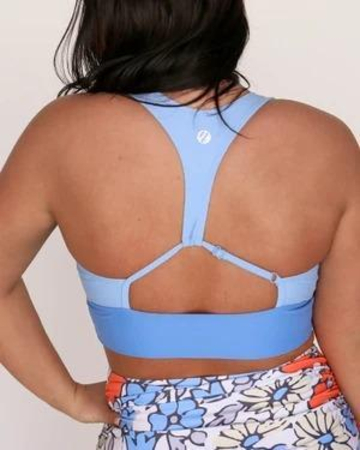 Amore Blue Point Break Crop Bikini Set