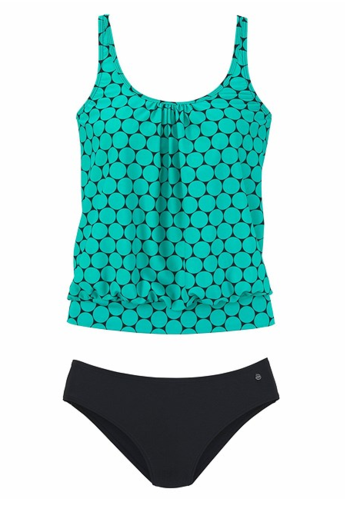 Pink Oversized Print Tankini Set