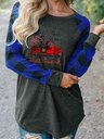 Women's Christmas Hallmark Stitching Sweatshirt