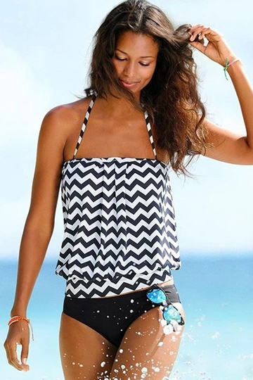 Loose Bandeau Tankini Set