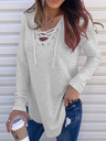 Autumn/winterNew Style Solid Color V-neck Strapped Loose Top