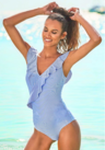RUFFLED STRIPE ONE-PIECE