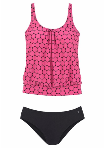 Pink  Oversized Print Tankini Set