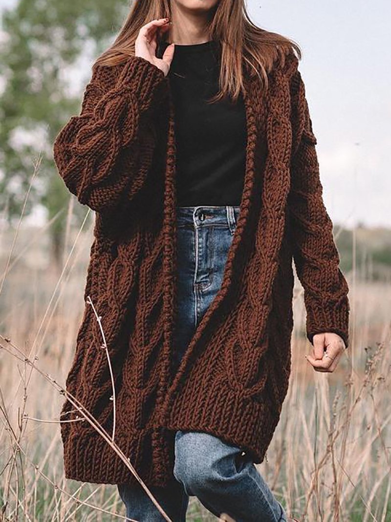 Cardigan chunky oversized style Long Coat