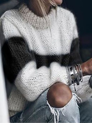 Autumn/Winter Loose Round Neck Casual Knitted Sweater