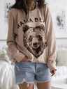 2020 Women New Letter Print Round Neck Long Sleeve Loose Casual Top