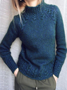 Solid Twist Knit Sweater