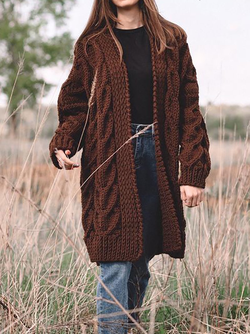 Cardigan chunky oversized style Long Coat