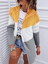 Colorful Sweet Hooded Cardigan Mid-length Thin Knit Jacket