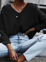 Women's Fall/Winter Loose V-neck Top Sweater