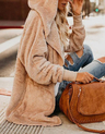 Sleeve Fuzzy Long Sleeve Sweet Pockets Cashmere Teddy Bear Coats