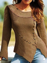 European and American large size retro casual irregular sweater