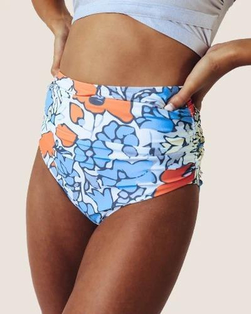 Amore Blue Point Break Crop Bikini Set